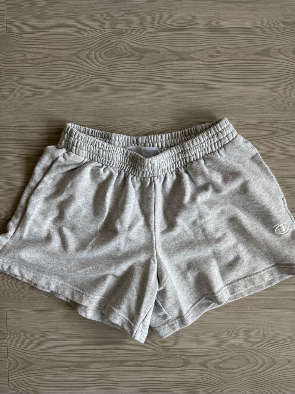 Champion Light Heather Gray Women's Athletic Shorts